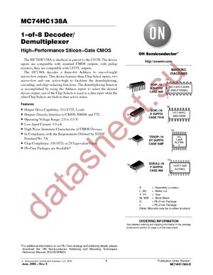 MC74HC138ADG datasheet  